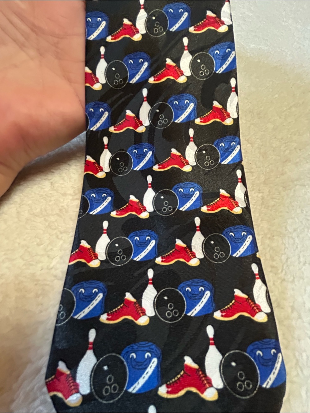 🎁3 for $30 - Novelty Bowling Pattern Necktie